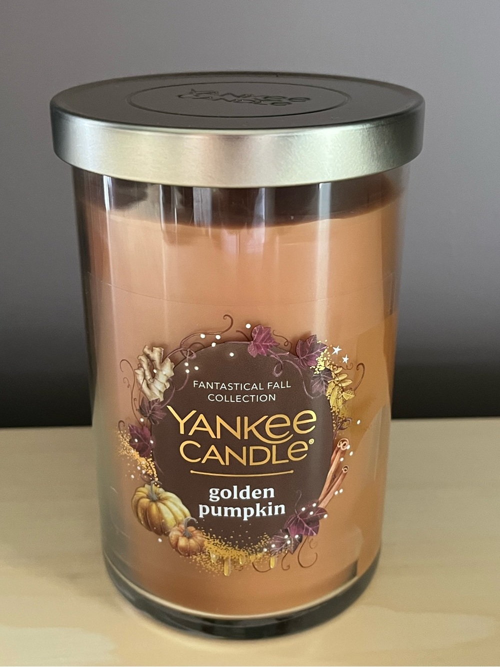 Yankee Candle Golden Pumpkin 20 Oz Tumbler Candle Brand New